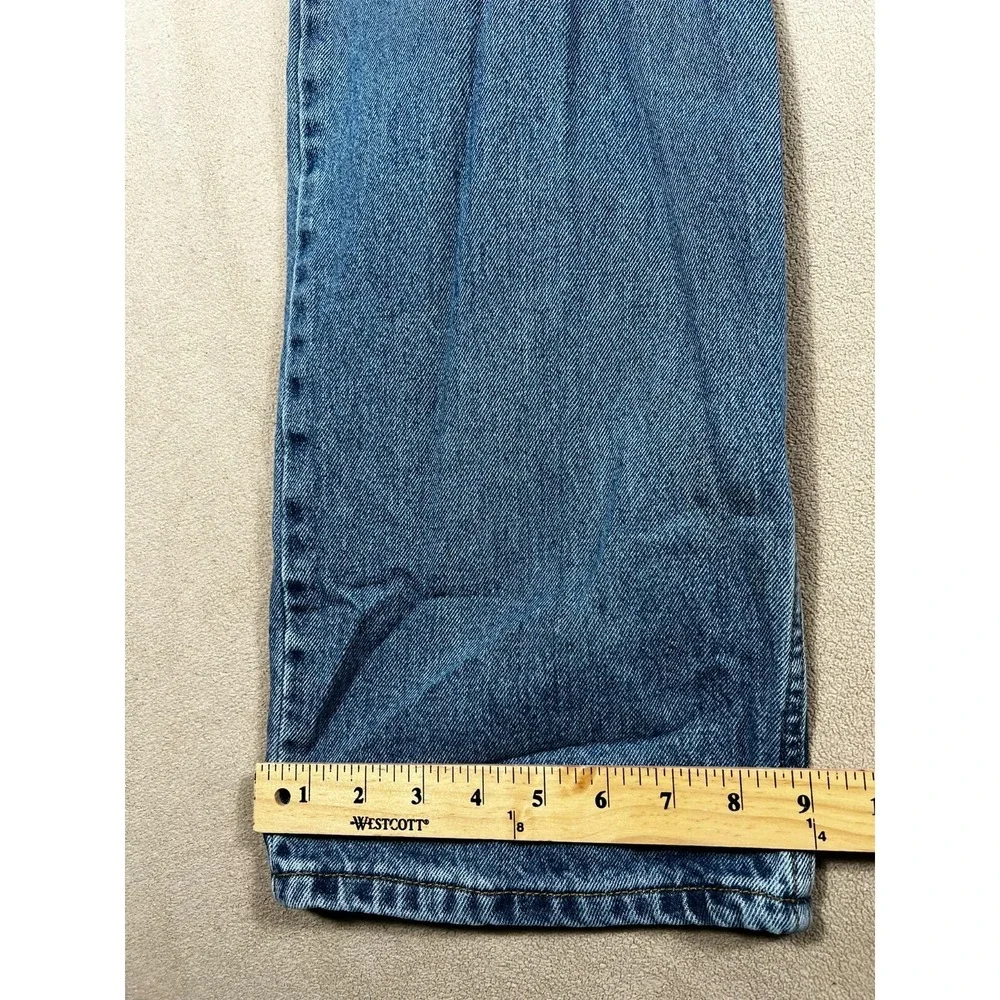 Levis 505‎ Regular Straight Mens Size 38X35 Zip Fly Denim Jeans Blue
